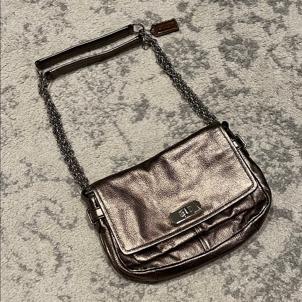 COACH Metallic Bronze Shoulder Bag